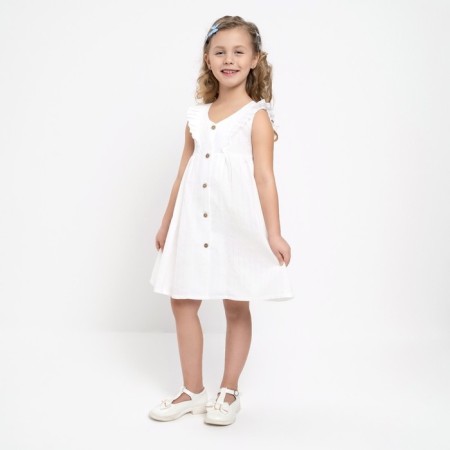 Sleeveless girl Minaku color white, height 98 cm