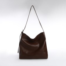 Women's bag-bag on a magnet, cosmetic bag, brown color