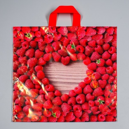 Malina package, polyethylene with a loop pen, 44 x 42 cm, 70 μm