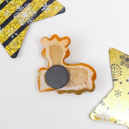 Magnet Polystone "Tigerok-Malysh on gold coins" MIX 6x2x5.5 cm-3