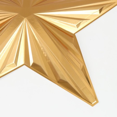 Figure "Star with faces" Big gold, half, 67.6x64.5 cm-2