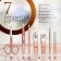Manicure set, 7 items, in case, beige/pink gold color