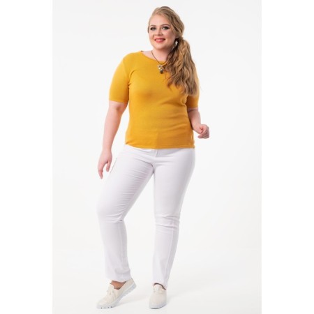 Female jumper, size 54, mustard color-2