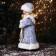 Snow Maiden "In a fur coat with an ornament" moves, with backlight, 40x20 cm, blue