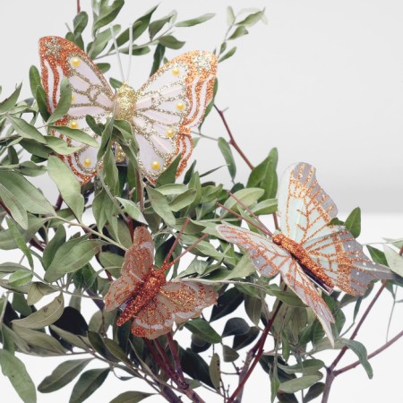 A butterfly for decor and floristry, on a clothespin, plastic, mix, 1 pc., 5 cm and 8 cm-1