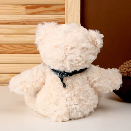 Soft toy "Bear", with a scarf, 28 cm, beige color-2