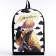Backpack school textile "anime", 38x14x27 cm, black color, white