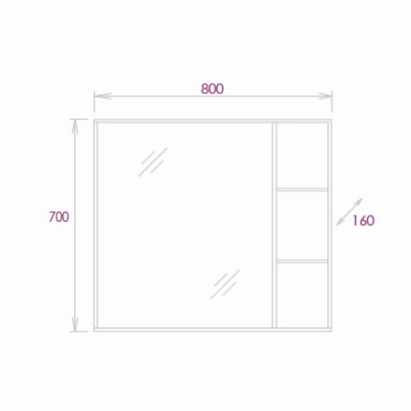 ONIKA Wardrobe Mirror Timber 80.00, universal-1