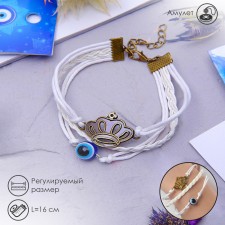 Bracelet-co-wrapping “Talisman protection” crown, blue-white color with black gold, l = 16 cm