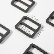 The buckle is regulatory, two -sided, internal width - 25 mm, thickness - 3 mm, 5 pcs, black nickel color