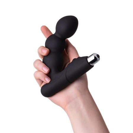 Erotist prostate vibro -stimulator, silicone, 15.7 cm, black color-6