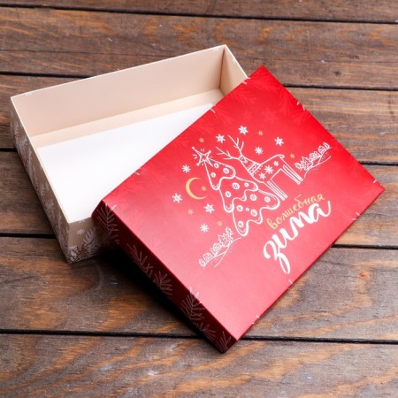 Gift box team "Snowflakes", 21 x 15 x 5.7 cm-5