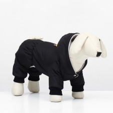 Combineson for animals, winter on fleece, XS (DS 18-20 cm, og 30-32 cm, ok 24 cm), black