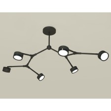Комплект подвесного поворотного светильника Ambrella light, Traditional DIY, XB9056150, 6хGX53, цвет чёрный песок, чёрный полированный