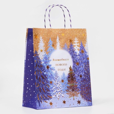 Gift package "Magic New Year", with embossing, 26 x 32 x 12 cm