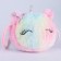Plush handbag "unicorn" on the lace, the color is pink