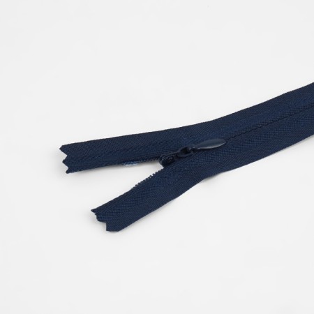 Lightning secret, No. 3, non-proceeding, locking machine, cotton, 30 cm, dark blue color-1