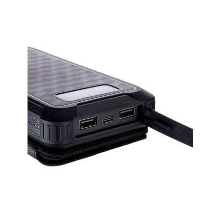 External battery 20,000 mAh, 10 W, with a folding solar panel, black-5