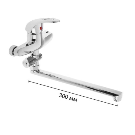 Accoona A7040 bath mixer, single -leaf, silumin, chrome-1