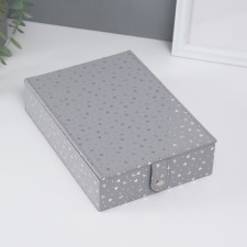 Casket to the leatherette for decorations with a mirror 