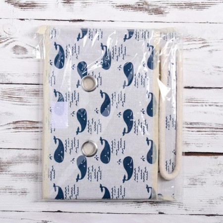 Stellyer box for storage with a lid "Whales", 25 × 20 × 17 cm, white color-6