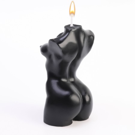 Figure candle "Women's silhouette", 10 cm, black-1