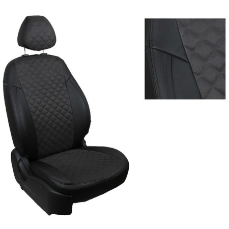 Auto-Chekhls from Alcantara "Romb" for Kia Soul II 2014-2018