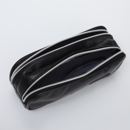 Cosmetic bag 2s Style, 21*7*8, 2 Potod on zippers, black-2