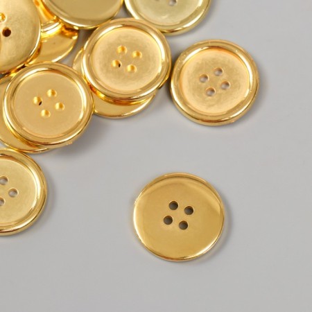 Buttons Plastic 4 PROVEL "Golden" 2.3x2.3 cm set 15 pcs-1