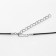 Unisex "Fang", color black silver on a black lace, 42 cm