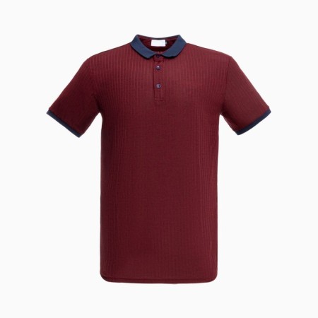 T -shirt male polo, burgundy color, size 52 (2xl)-4