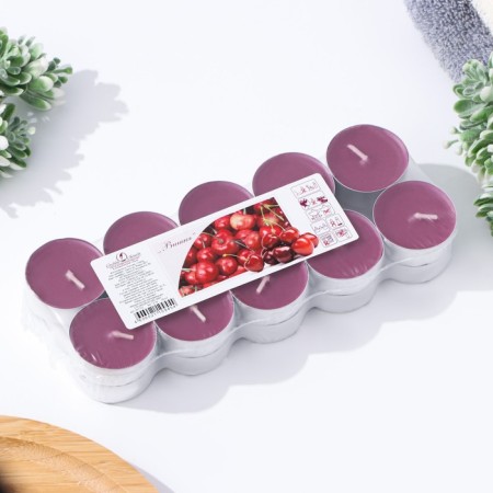 A set of aromatic tea candles in the shock "Cherry", 3.8x1.6 cm, 3.5 hours, 12 g, 20 pieces-3