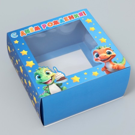 Gift-firing box, packaging, “cute dinosaurs”, 14 x 14 x 8 cm-3