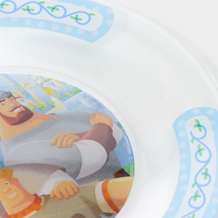 Glass plate "Three heroes", D = 19.5 cm-3