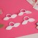 Hair gum "Funny ears" (set 4 pcs) 4 cm, white