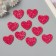Decor for the creativity of felt lords "Heart" pink 2.7x3 cm