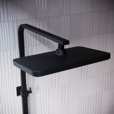 Shower system IDDIS Slide Sliblbti06, Push Control, Tropical Shower, Black-5