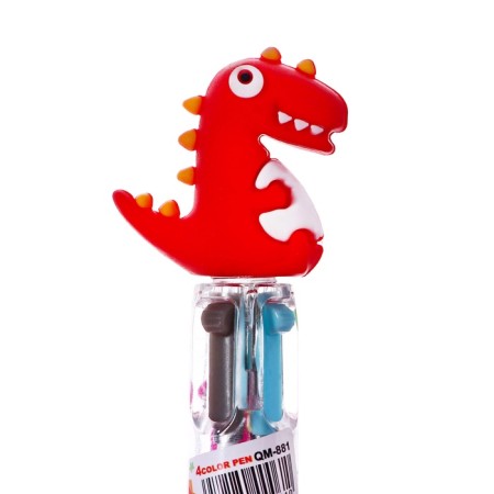 Multi-color ballpoint pen Calligrata "Dragon" Automatic, 4 color, mini, red-2