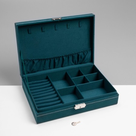 Steam for jewelry "Casket" universal, phlock, 28 × 19 × 6.5, sea color-3