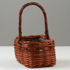 Wicker basket, 16 x 13 x 9.5/21.5 cm, rattan