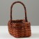 Wicker basket, 16 x 13 x 9.5/21.5 cm, rattan