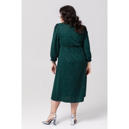 Female dress, size 54, green color-3