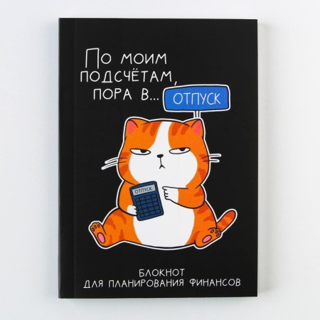 Smart notebook for finance planning "Cat", A6 format, 68 sheets.-10