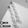 Earrings with pearls "Busin path" with a large crystal, white color in silver