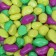 Decorative pebbles, fluorescent mix: lemon, green, purple, 800 g, fr. 8-12 mm