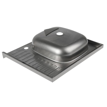 Kitchen sink "Vladiks", invoice, without siphon, 60x50 cm, left, stainless steel 0.4 mm-2