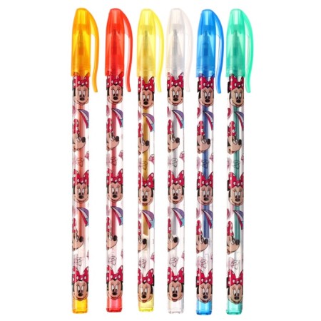 A set of gel handles with sparkles, 6 colors, Minnie Mouse-2