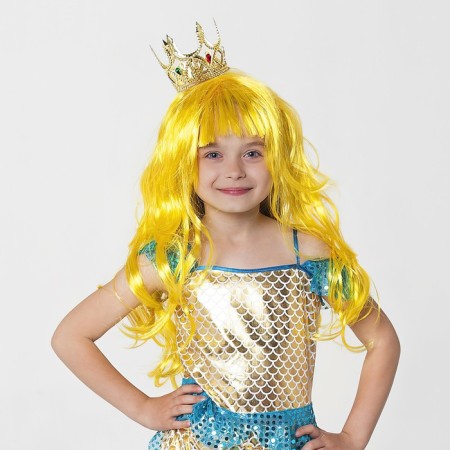 Carnival set "Princess Golden", a wig, crown-1
