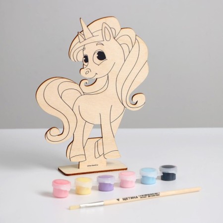 Wood painting "Unicorn"-3