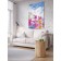 Decorative panel with photo printing "Delicate water lilies", vertical, size 150x200 cm